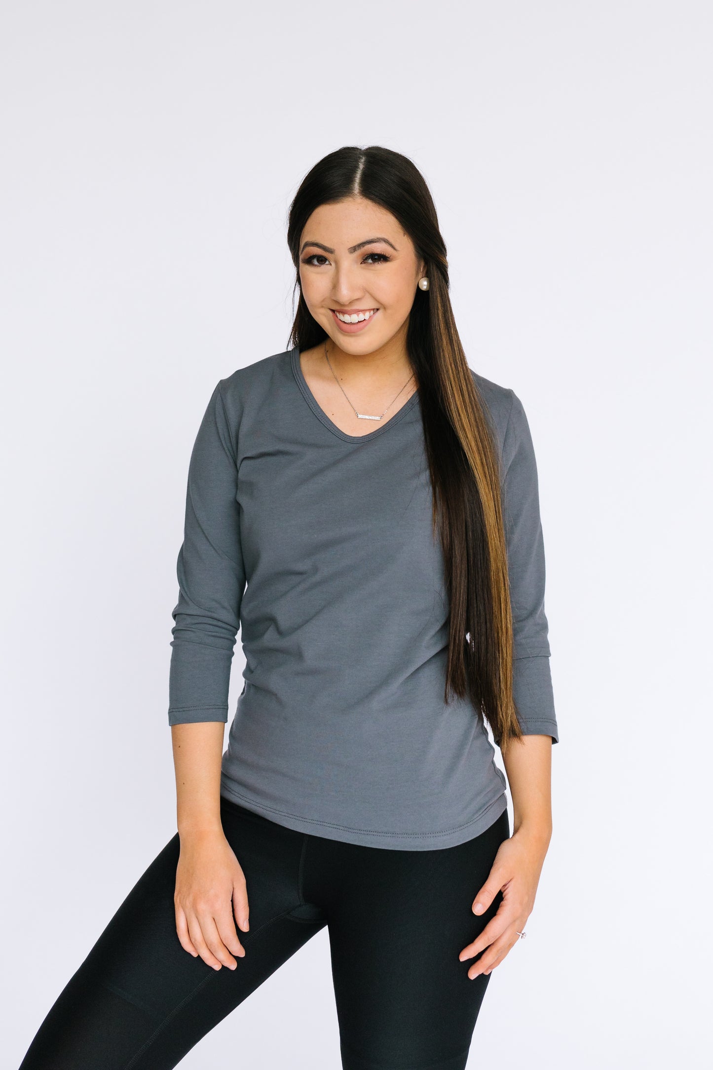 Heirloom 3/4 Sleeve V-Neck Tee